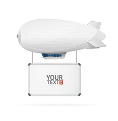 Airship Flying Banner. Vector © mouse_md