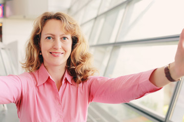 Portrait of beautiful 35 years old woman