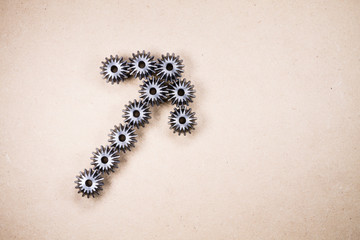 Gears, mechanical components background