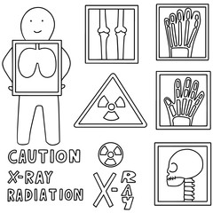Fototapeta premium vector set of x-ray