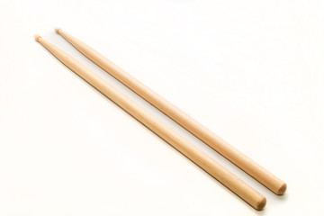 Wood Drumsticks isolated in white background