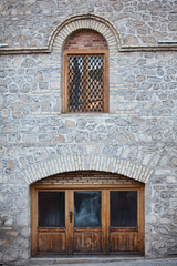 Fototapeta na wymiar street architecture in Sheki Azerbaijan Caravanserai