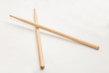 Wood Drumsticks isolated in white background
