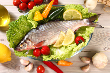 fish and vegetables