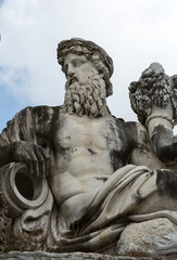 Rome, Italy - Pincio fountain at famous Piazza del Popolo square