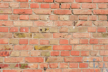 Brick texture with scratches and cracks
