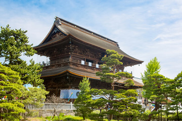 Fototapeta na wymiar Important Zenkoji Temple, Nagano, JAPAN. 