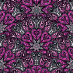 Vector Seamless Colored Ornate Pattern