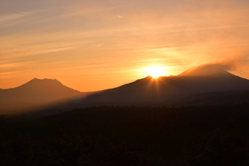 Sunrise at Kawah Ijen crater