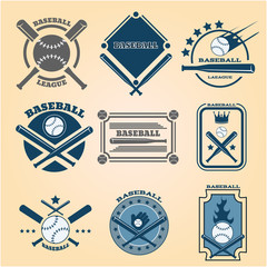 Sport baseball icon set  eps 10 vector