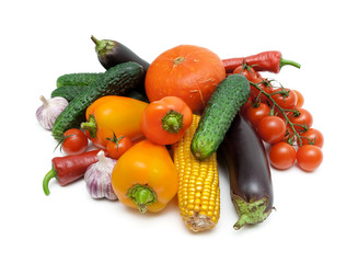 Fototapeta na wymiar vegetables close-up isolated on white background