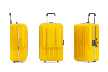 Large Yellow Polycarbonate Suitcases