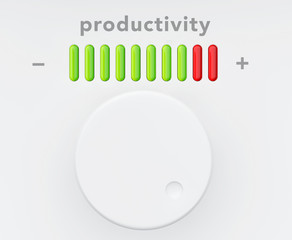 Control Knob with Productivity Progress Scale