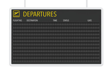 Airport Blank Departures Table