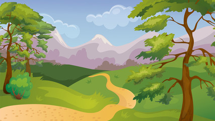 Pines Forest Game Background