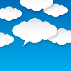 Design Template. Floating Speech Bubble Background