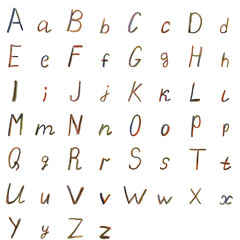 multicolored alphabet