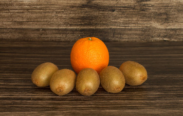 Kiwi and orange