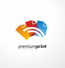 Creative symbol idea for printing shop