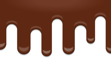 Current chocolate drops. Vector illustration