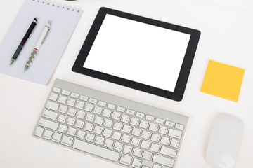 Digital tablet touch pad computer with keyboard, mouse