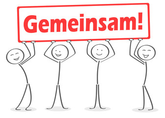 Gemeinsam! Schild