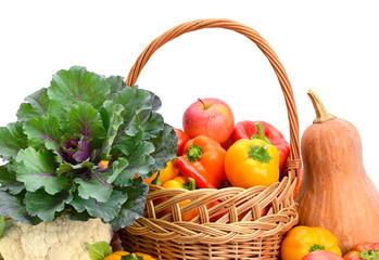 Fruits and vegetables in basket