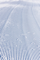 Fototapeta na wymiar ski run trail snowcat