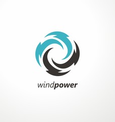Wind energy symbol design template