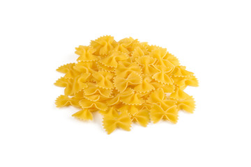 Farfalle pasta. Isolated