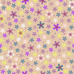 Fototapeta na wymiar Flower seamless color pattern