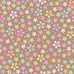 Flower seamless color pattern