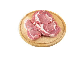 Raw meat steak