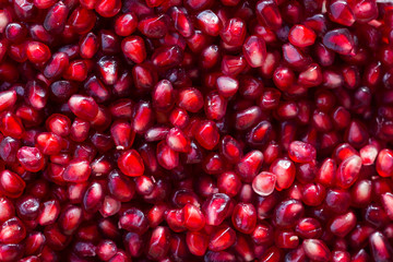 Close-up of pomegranate seeds