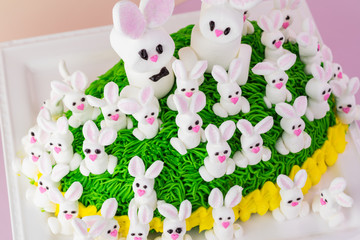 Obraz na płótnie Canvas Easter bunny cake.