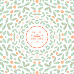 Pattern with floral elements in vector