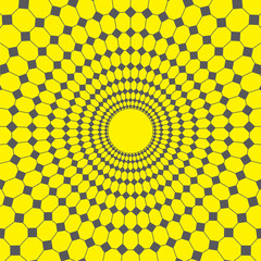 Abstract vector design yellow background , line and  diamond to circle net