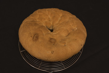 Casatiello typical rustic food Ester.