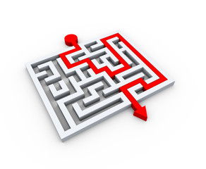 3d solved puzzle labyrinth maze