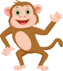 Fototapeta premium Funny monkey cartoon