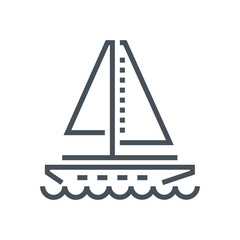 Sail boat icon
