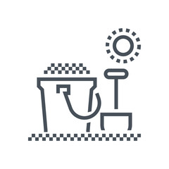 Sandcastle, shovel icon