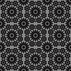 Elegant dark antique background image of 
geometry flower kaleidoscope