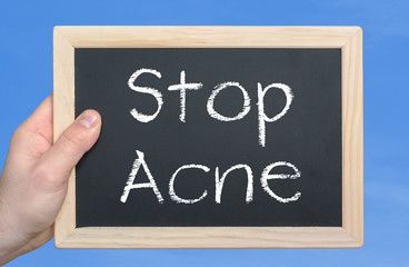 Stop acne - chalkboard concept
