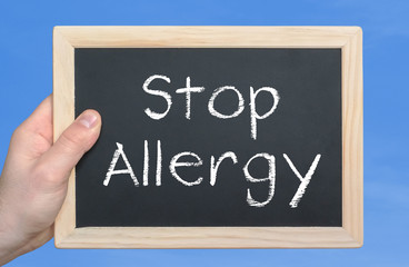 Fototapeta premium Stop allergy - chalkboard concept