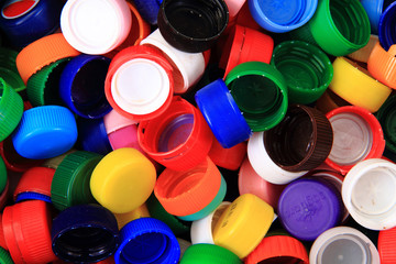color plastic caps background
