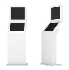 information kiosk. Information terminal. interactive kiosk on white background