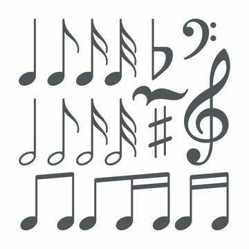 Vector musical notes