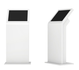 information kiosk. Information terminal. interactive kiosk on white background