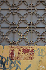 metal door pattern geometric motif